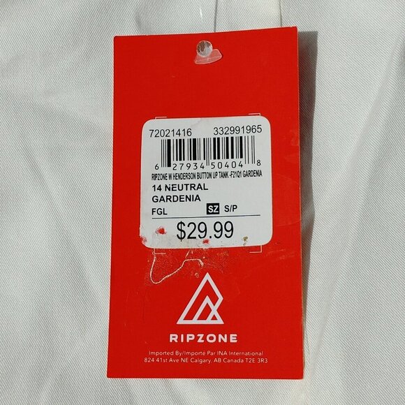 ATTRACTIVE RIP ZONE Women's White Spaghetti Strap Buttoned Tank Top Size Small - Picture 3 of 8